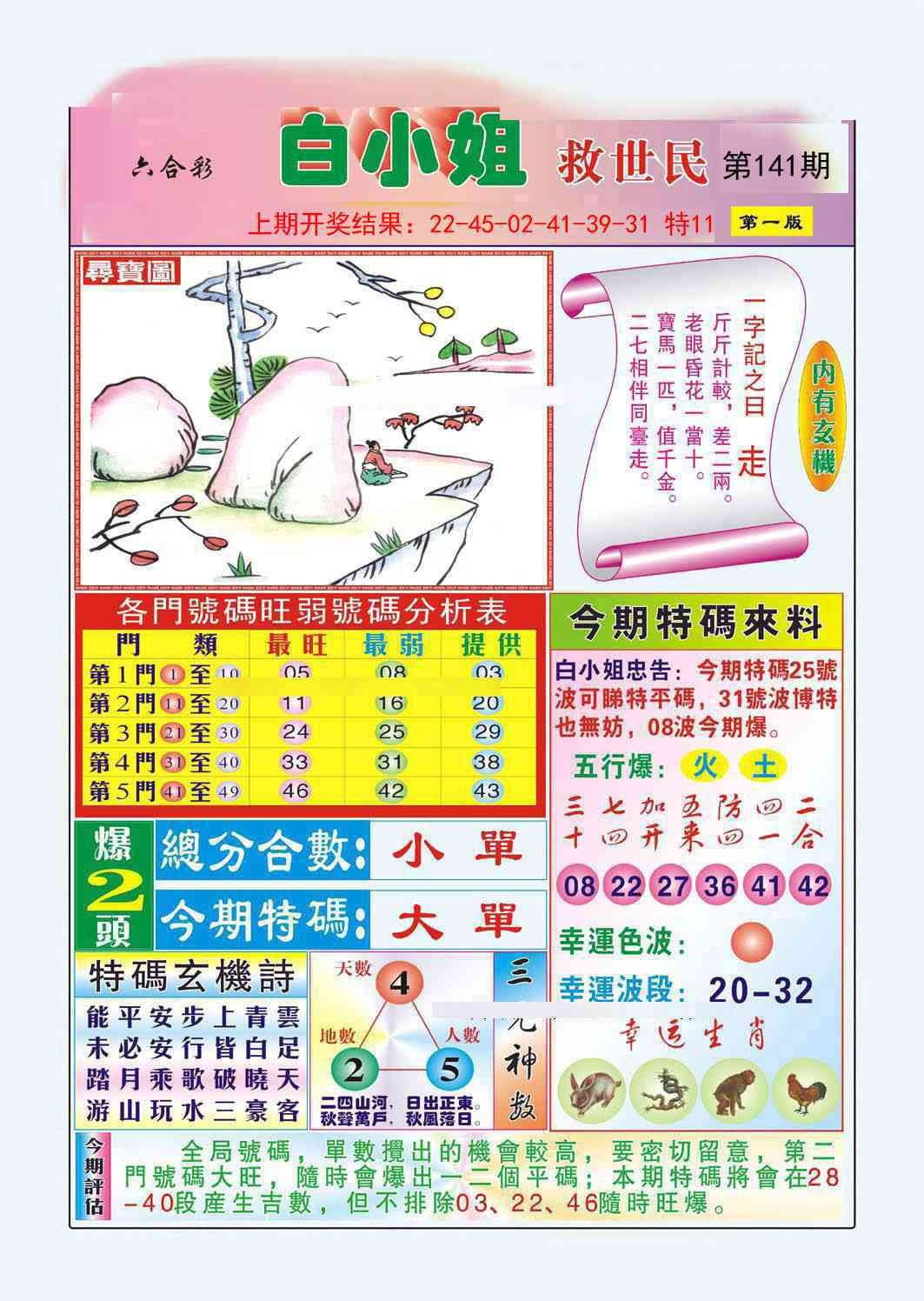 2025141期：白小姐救世