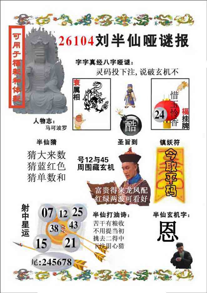 图片如未更新，可能正在上传中，或者开奖日再来看看，不便之处请谅解！